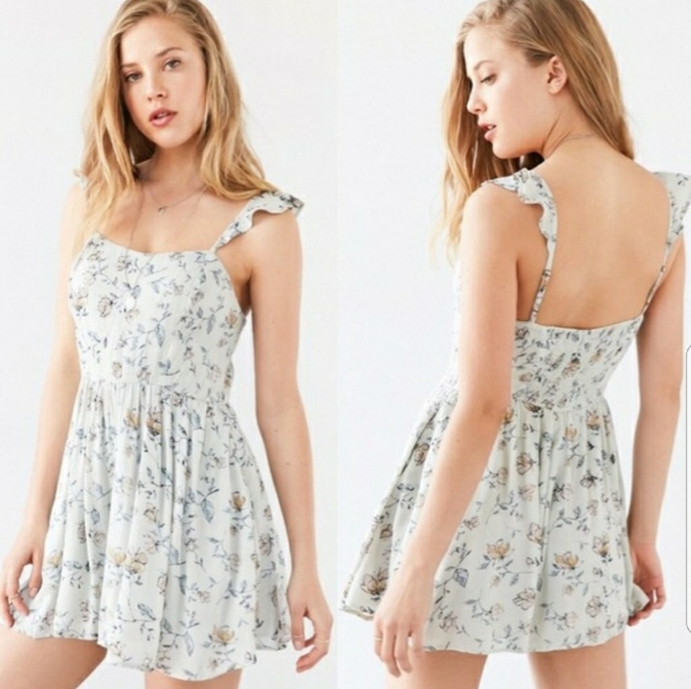 Urban Outfitters Kimchi Blue Flutter Sleeve Romper